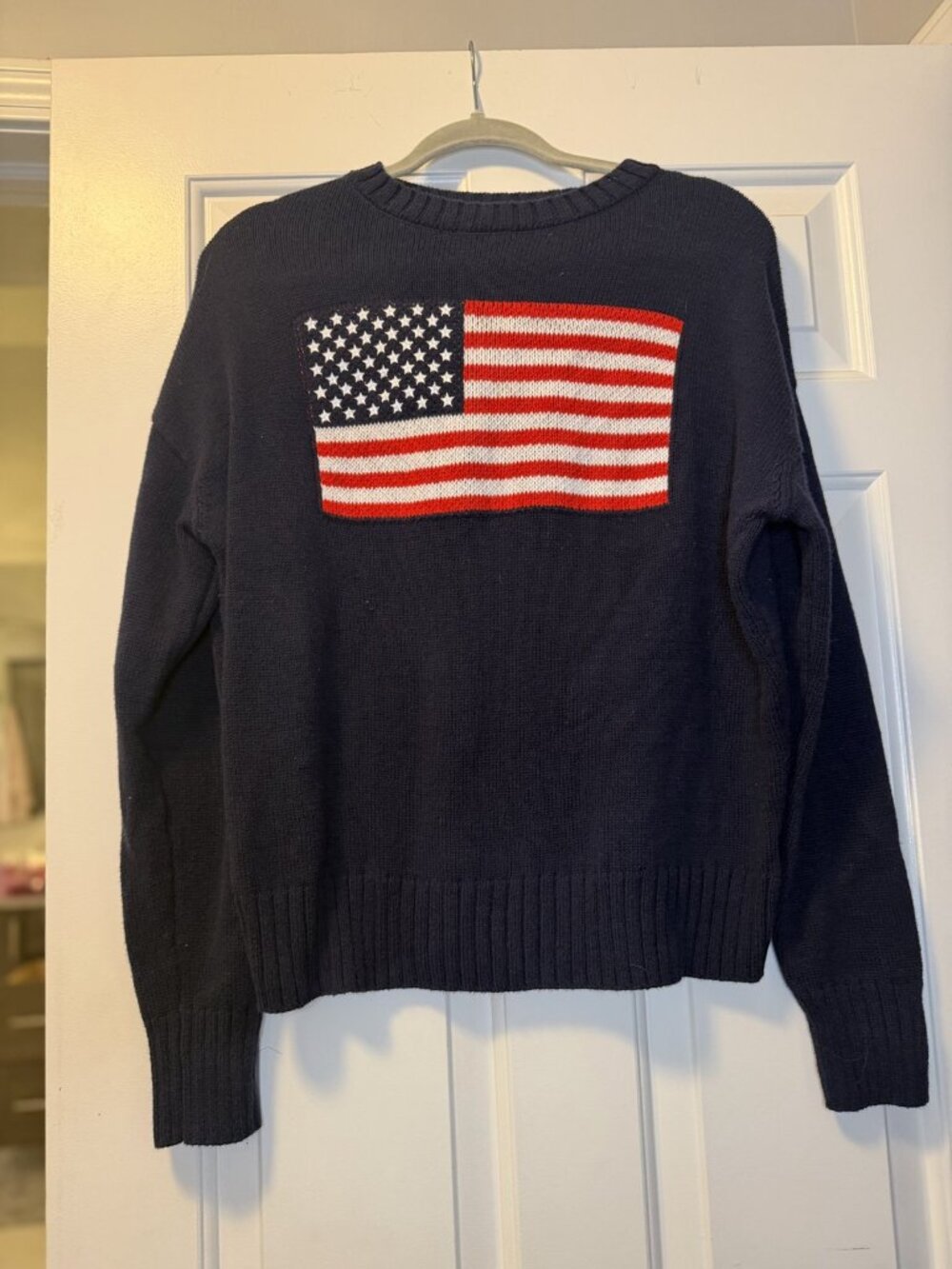Wild Fable Navy American Flag Knit Sweater Size XS